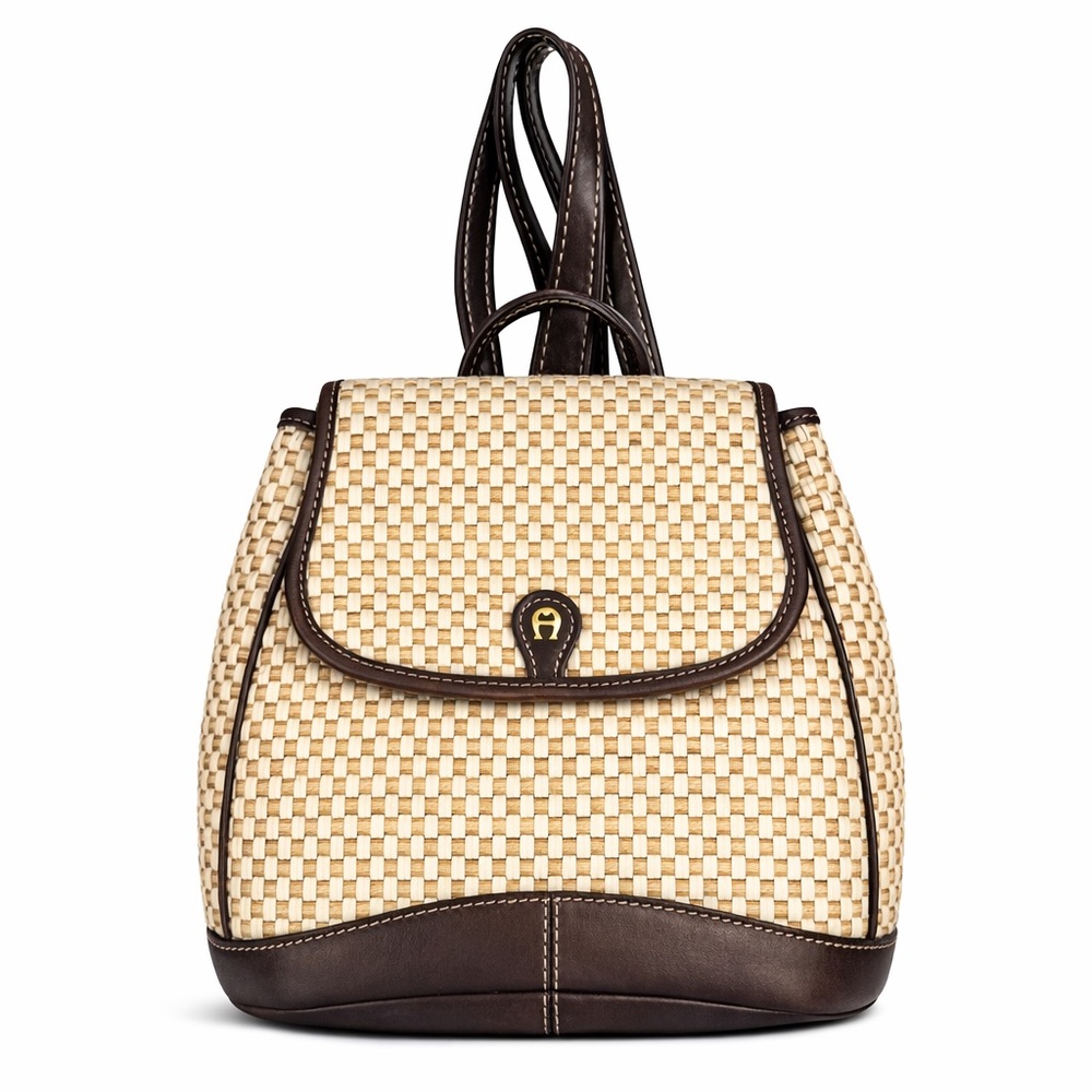Etienne Aigner Tan and Brown Backpack - Pristine Condition